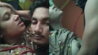 Desi college couple engaging in passionate sex in Oyo room