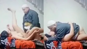 Rich old man fucking beautiful Paki maid after offering money