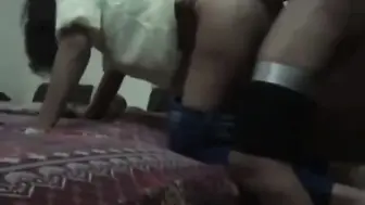 Girlfriend’s friend drilled in doggy style