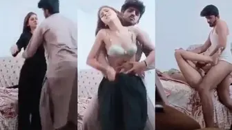 Cute, slim Pakistani girl boobs squashed and fucked by cousin