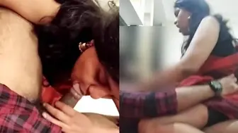 Chennai bank girl in saree hot BJ and intense cowgirl sex