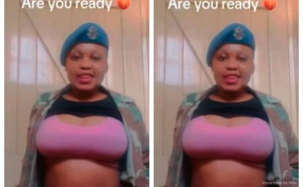 SANDF Female Soldier, Phindilesleper Stripped Off Naked On TikTok